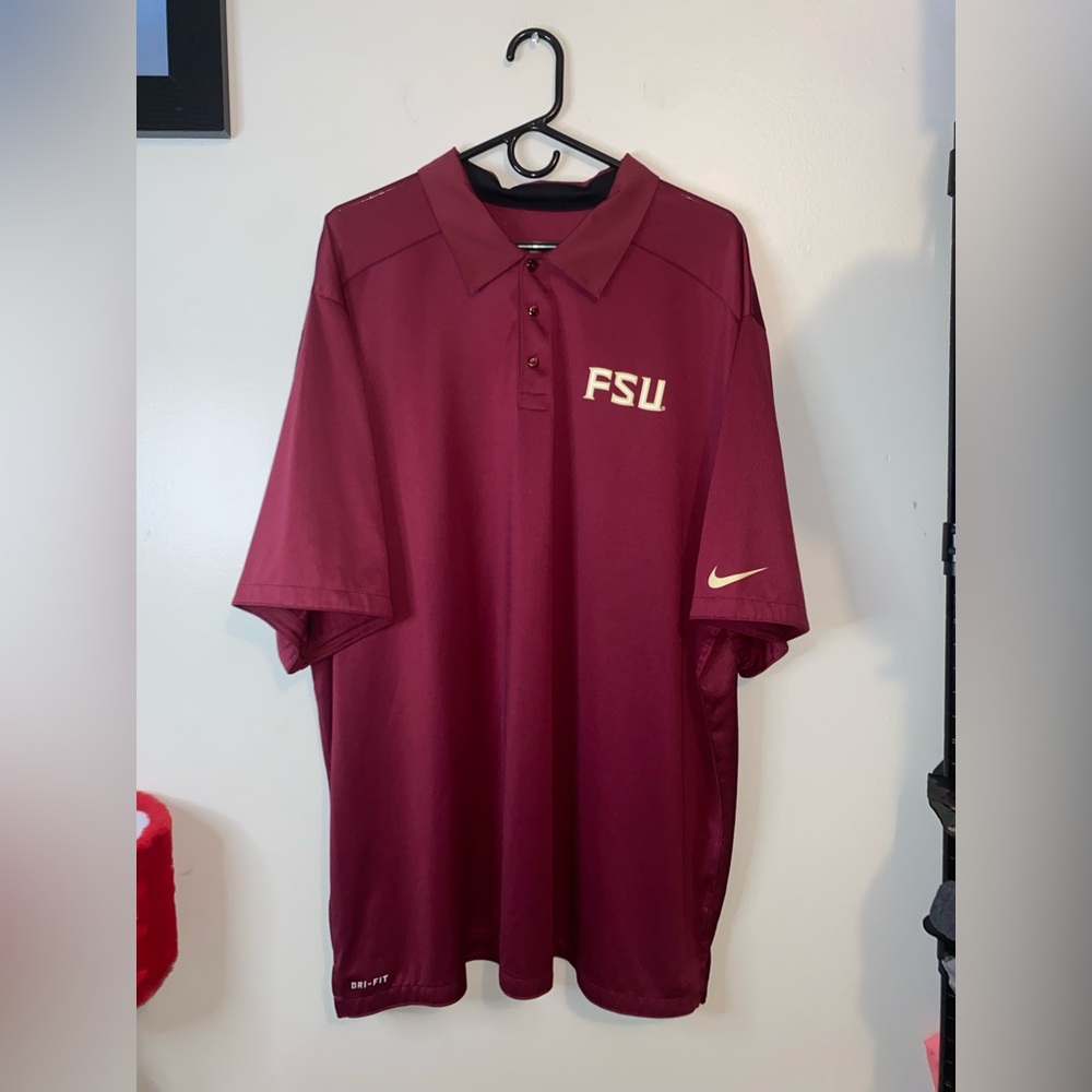 Nike Burgundy FSU Men's Polo‎ Shirt